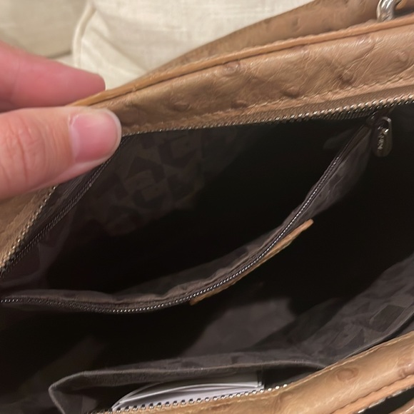 FURLA ostrich handbag. Only wore twice it’s like brand new. - Picture 15 of 17